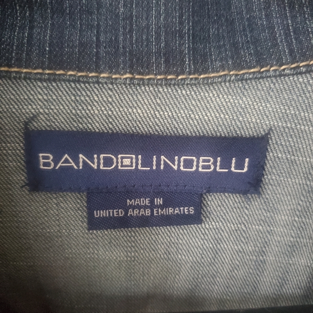 Bandolino Tailored Jean Jacket, Cuffed Sleeves, Size Large - Picture 2 of 8